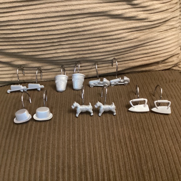 Hasbro MONOPOLY Shower Curtain Hooks - Picture 1 of 5